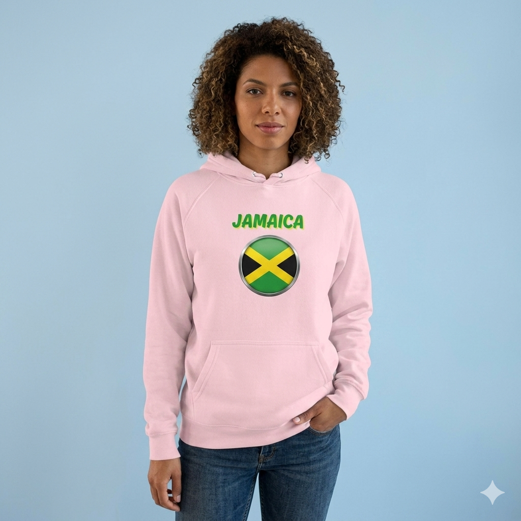Women Jamaica Black Essential Lounge Pullover Hoodie Sweater