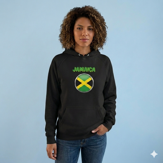 Women Jamaica Black Essential Lounge Pullover Hoodie Sweater