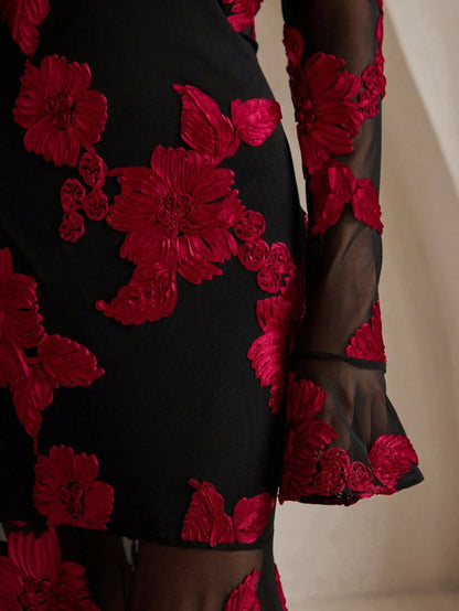 Elegant Dress Dress for Women 2026 Spring Collection Waist V-neck Jacquard Embroidered Dress