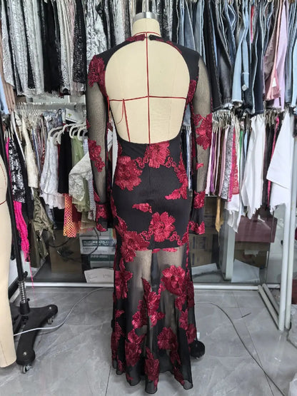 Elegant Dress Dress for Women 2026 Spring Collection Waist V-neck Jacquard Embroidered Dress