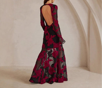 Elegant Dress Dress for Women 2026 Spring Collection Waist V-neck Jacquard Embroidered Dress