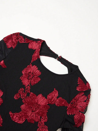 Elegant Dress Dress for Women 2026 Spring Collection Waist V-neck Jacquard Embroidered Dress