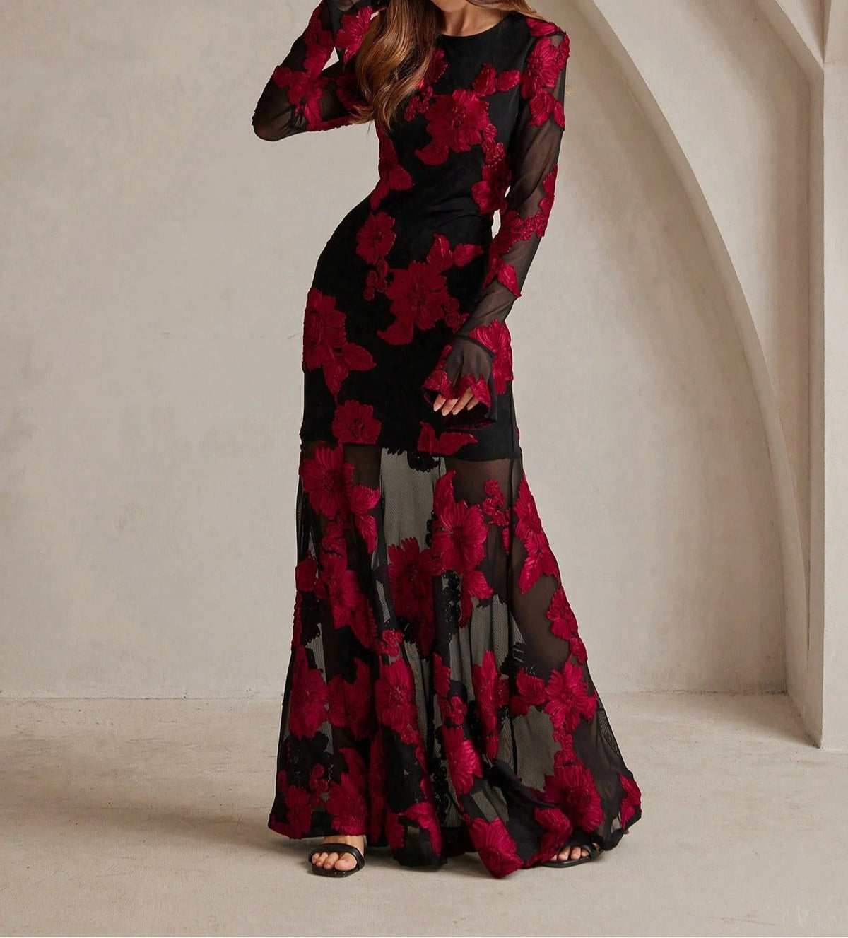 Elegant Dress Dress for Women 2026 Spring Collection Waist V-neck Jacquard Embroidered Dress