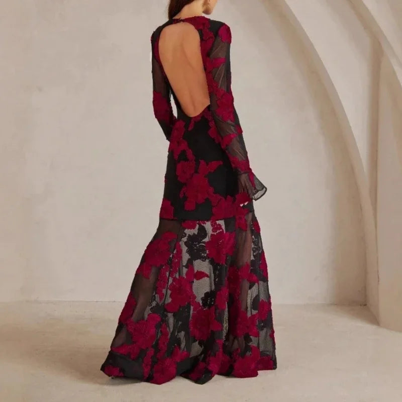 Elegant Dress Dress for Women 2026 Spring Collection Waist V-neck Jacquard Embroidered Dress