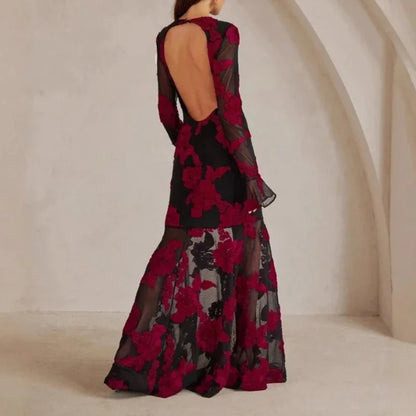 Elegant Dress Dress for Women 2026 Spring Collection Waist V-neck Jacquard Embroidered Dress
