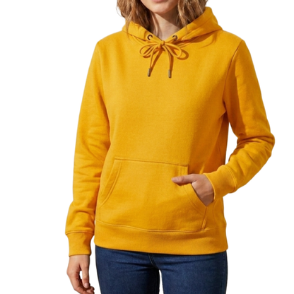 Rose Red Women's Casual Plain Pullover Hoodie Long Sleeve Cozy Hooded Sweatshirt