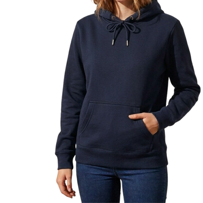 Rose Red Women's Casual Plain Pullover Hoodie Long Sleeve Cozy Hooded Sweatshirt