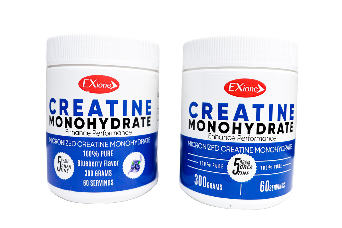 Exione 100% Pure Unflavored Micronized Creatine Powder 300g Muscle Growth Support Supplement