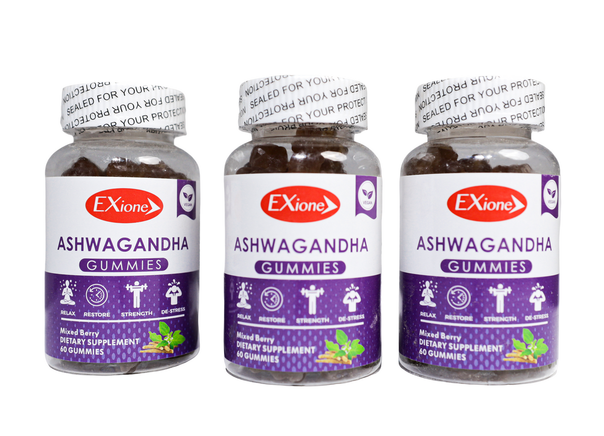 3 Bottles Of Ashwagandha For Stress Relief