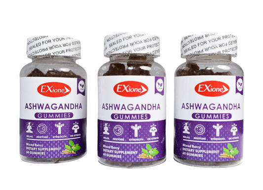 3 Bottles Of Ashwagandha For Stress Relief